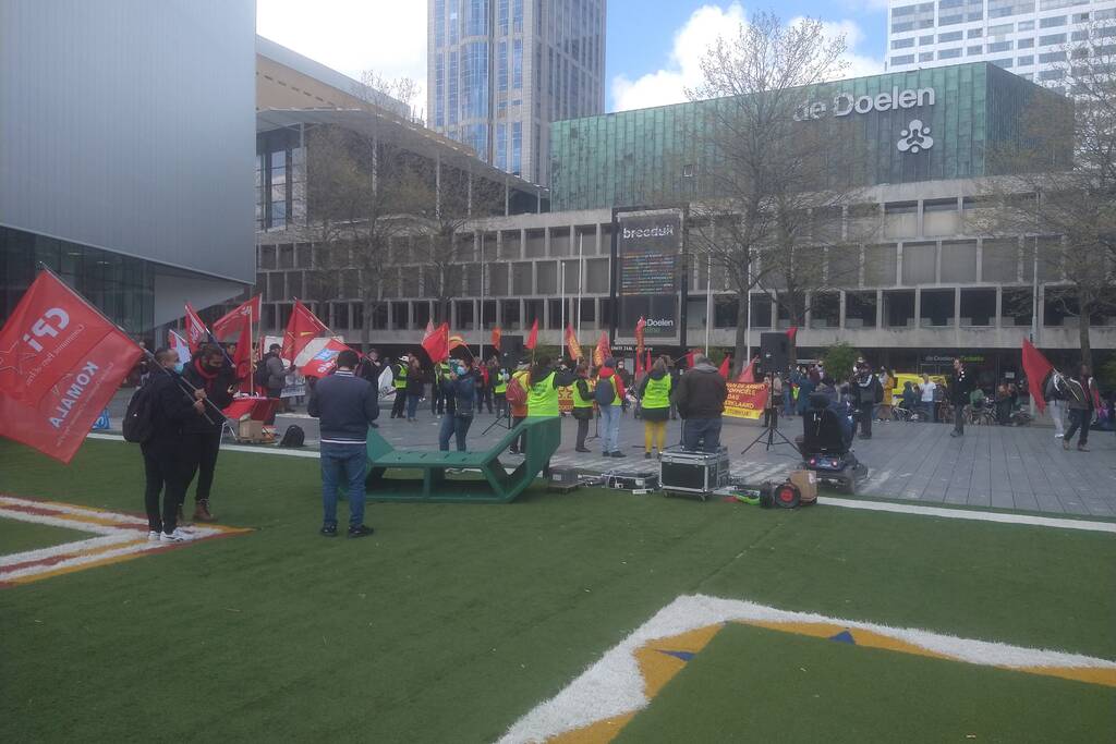 Demonstranten 1 mei comité van start