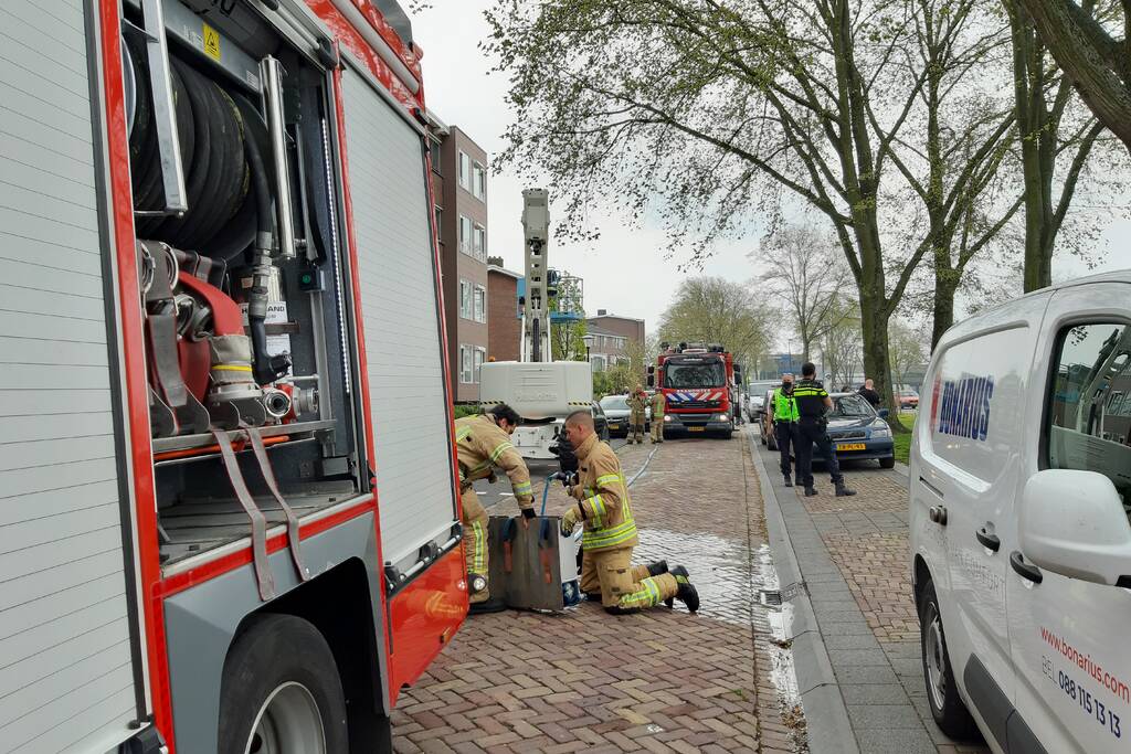 Brand in portiekflat snel geblust