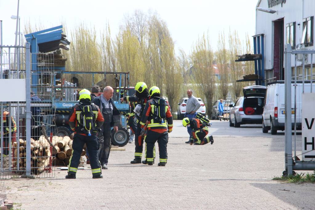 Gasleiding geraakt bij werkzaamheden Van Kempen Houthandel