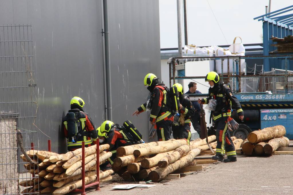Gasleiding geraakt bij werkzaamheden Van Kempen Houthandel