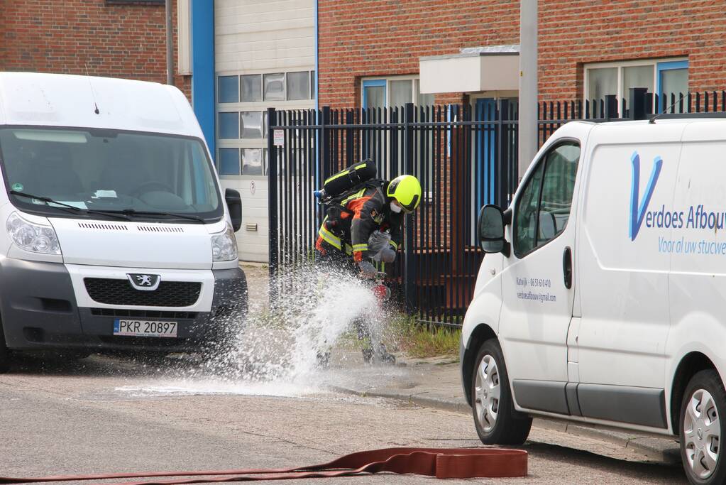 Gasleiding geraakt bij werkzaamheden Van Kempen Houthandel