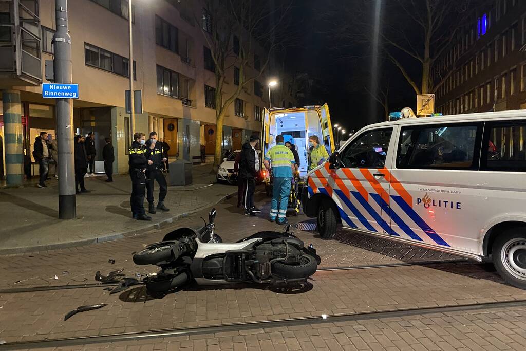 MP3 rijder gewond bij ongeval