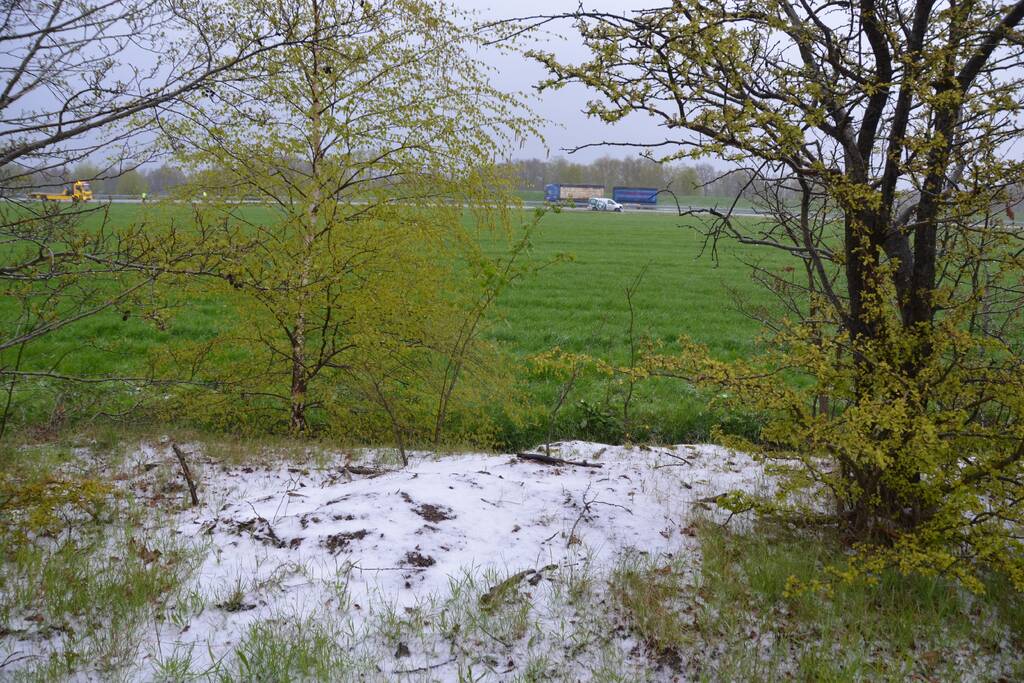 Meerdere ongevallen door hagelbui