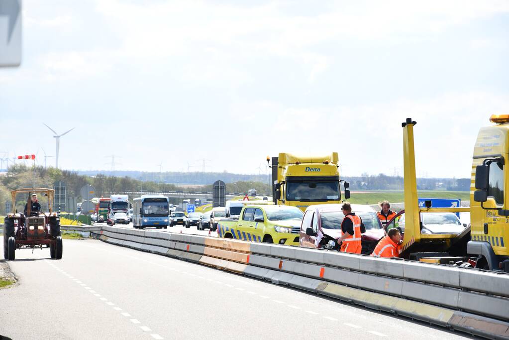 Meerdere voertuigen met elkaar in botsing