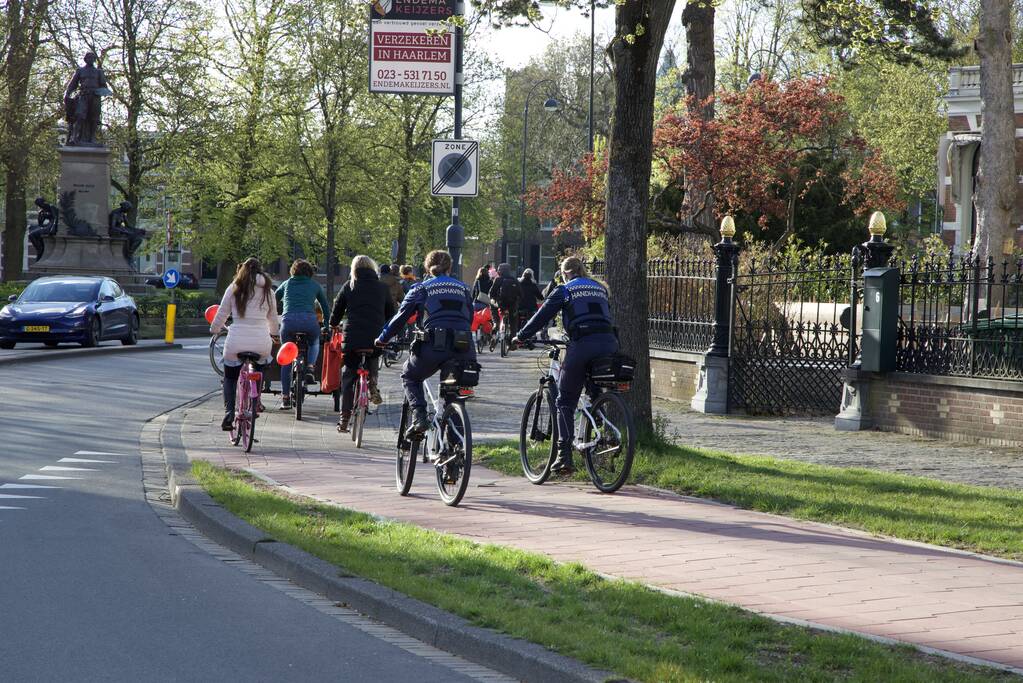 Fietsprotest tegen Corona maatregelen