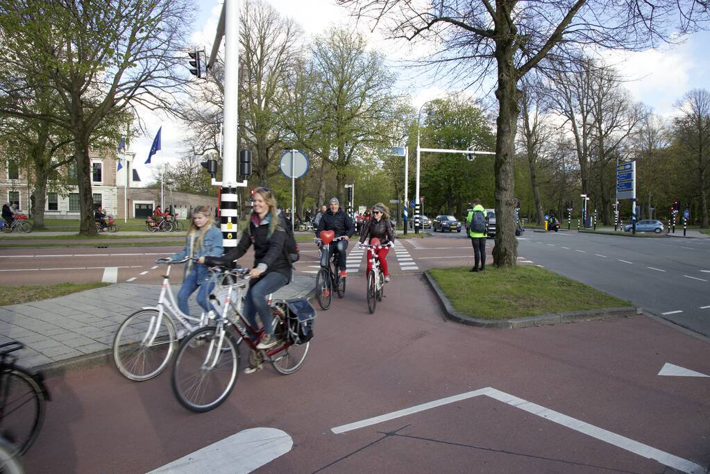 Fietsprotest tegen Corona maatregelen