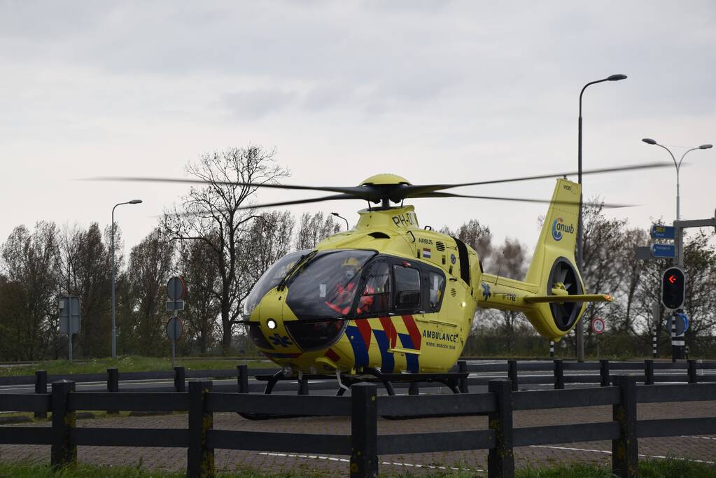 Jong kind overgebracht met traumahelikopter door incident