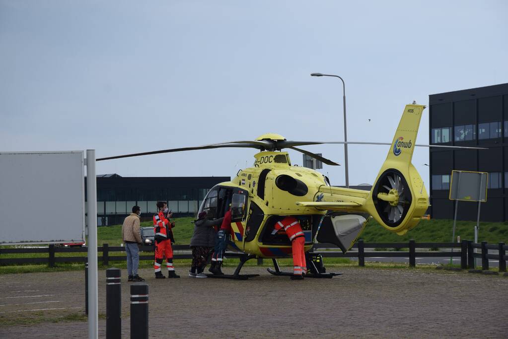 Jong kind overgebracht met traumahelikopter door incident
