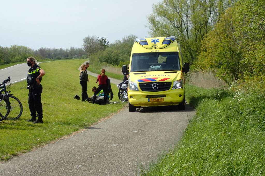 Motorrijder gewond door ongeval
