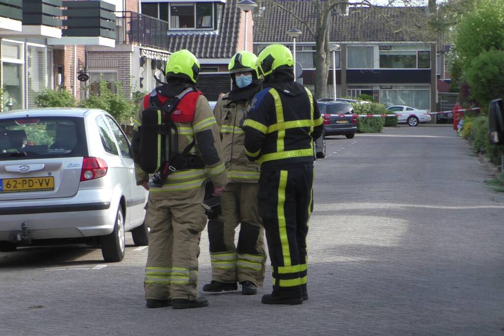 Straat afgesloten door gaslek