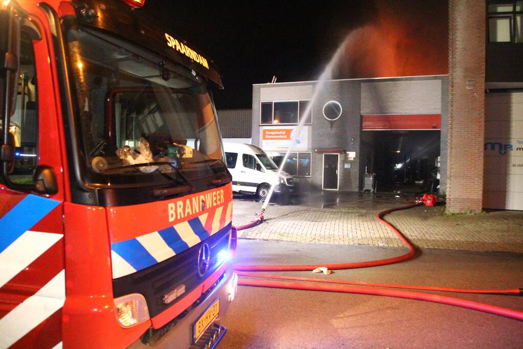 Uitslaande brand in industriepand