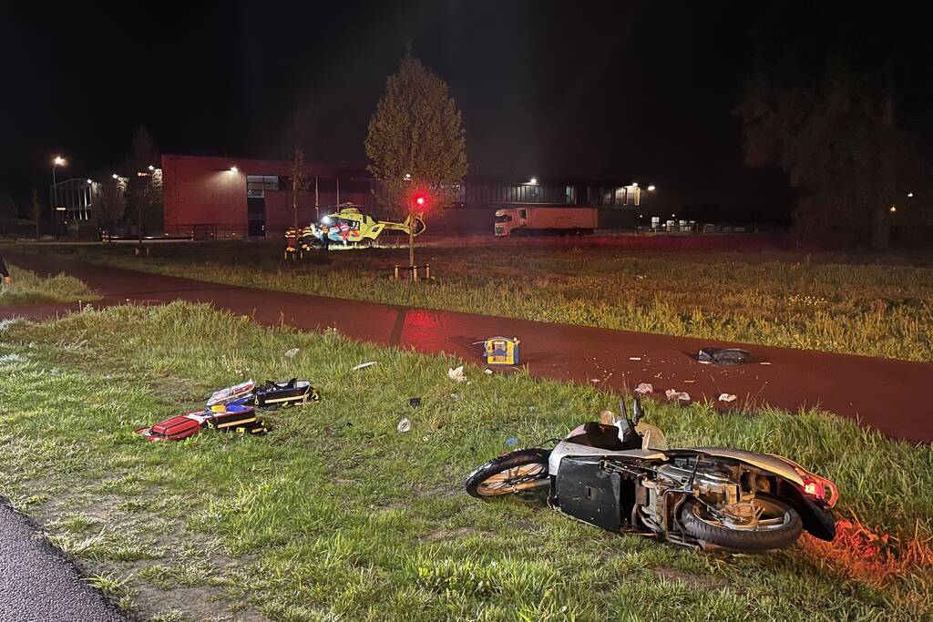 Scooterrijder ernstig gewond bij eenzijdig verkeersongeval