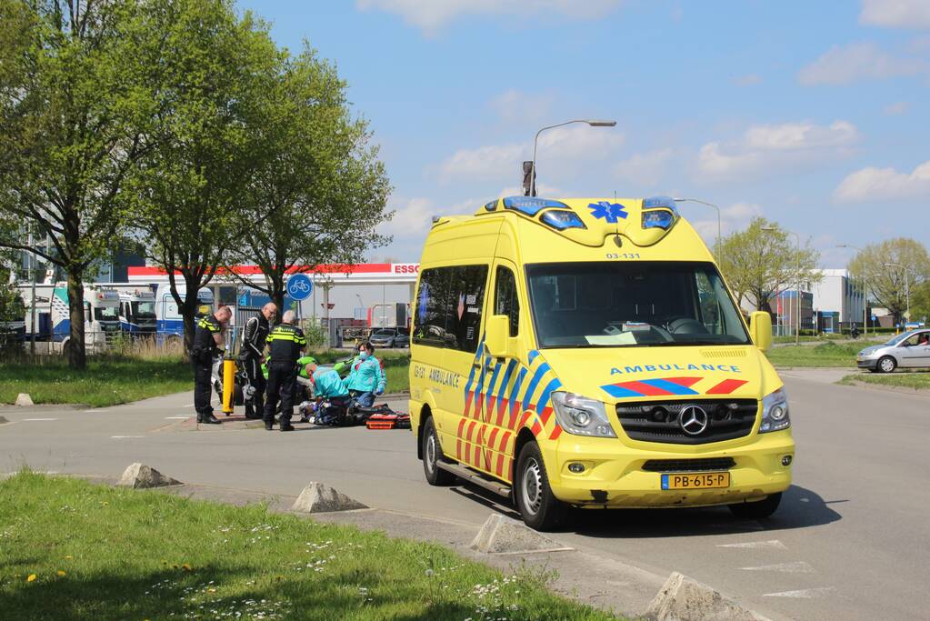 Motorrijder raakt gewond na val