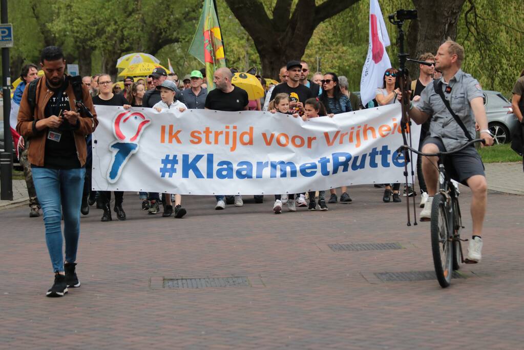 Manifestatie Walk of Freedom tegen coronabeleid
