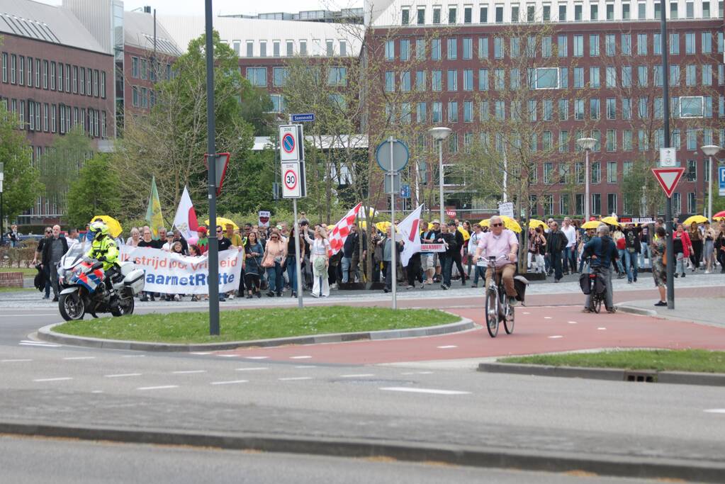 Manifestatie Walk of Freedom tegen coronabeleid