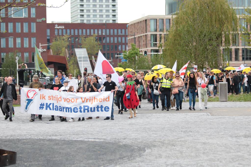 Manifestatie Walk of Freedom tegen coronabeleid