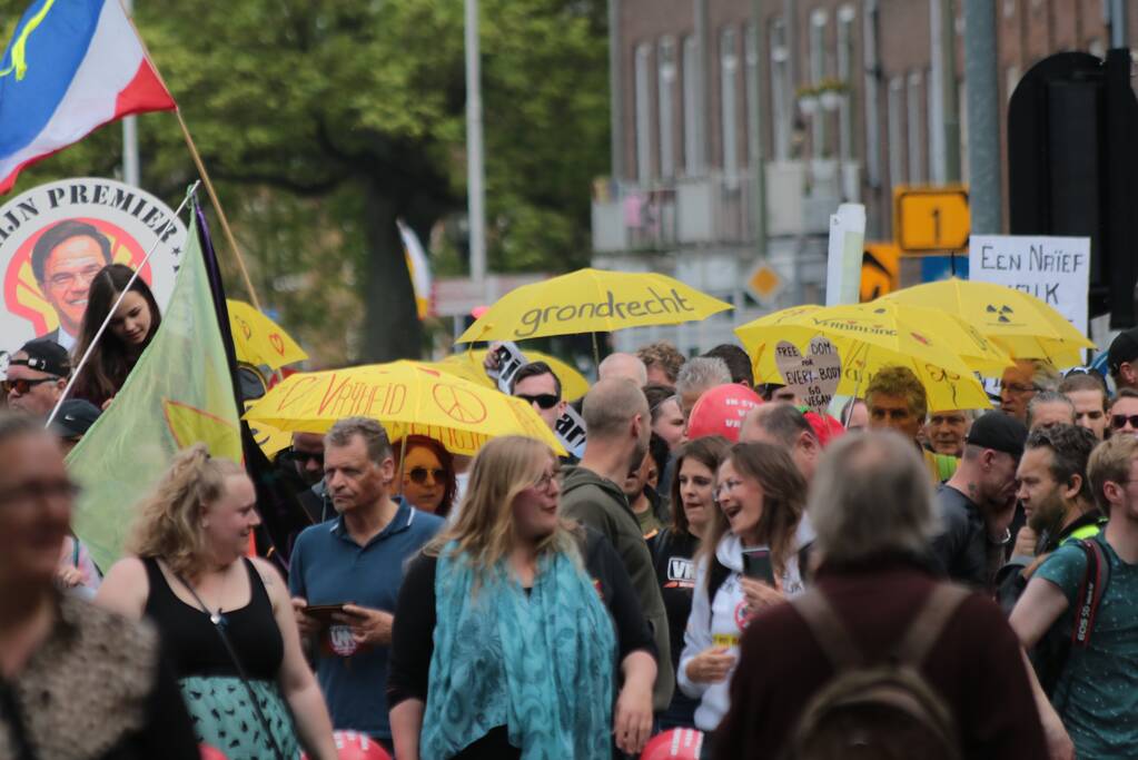 Manifestatie Walk of Freedom tegen coronabeleid