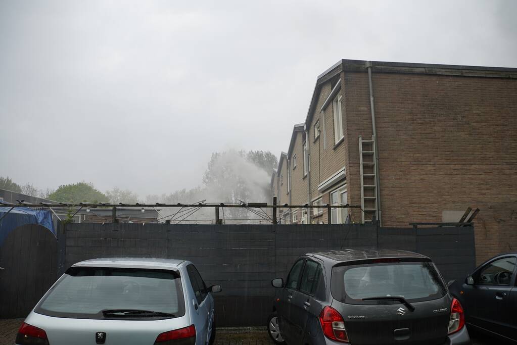 Hevige brand in woning