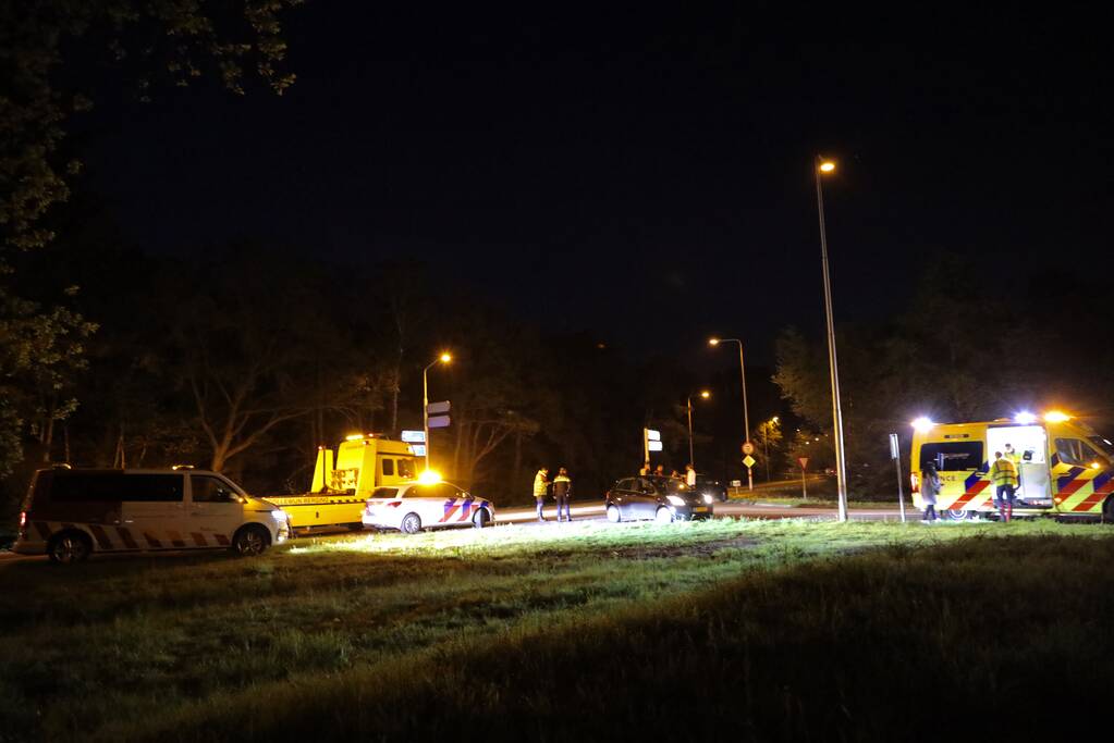 Schade na ongeval op kruising