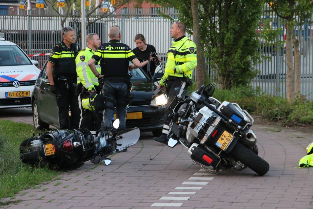 Motoragent gewond bij achtervolging