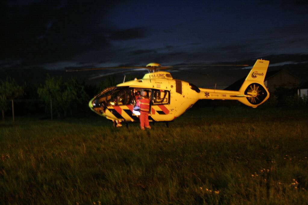 Traumahelikopter landt voor incident