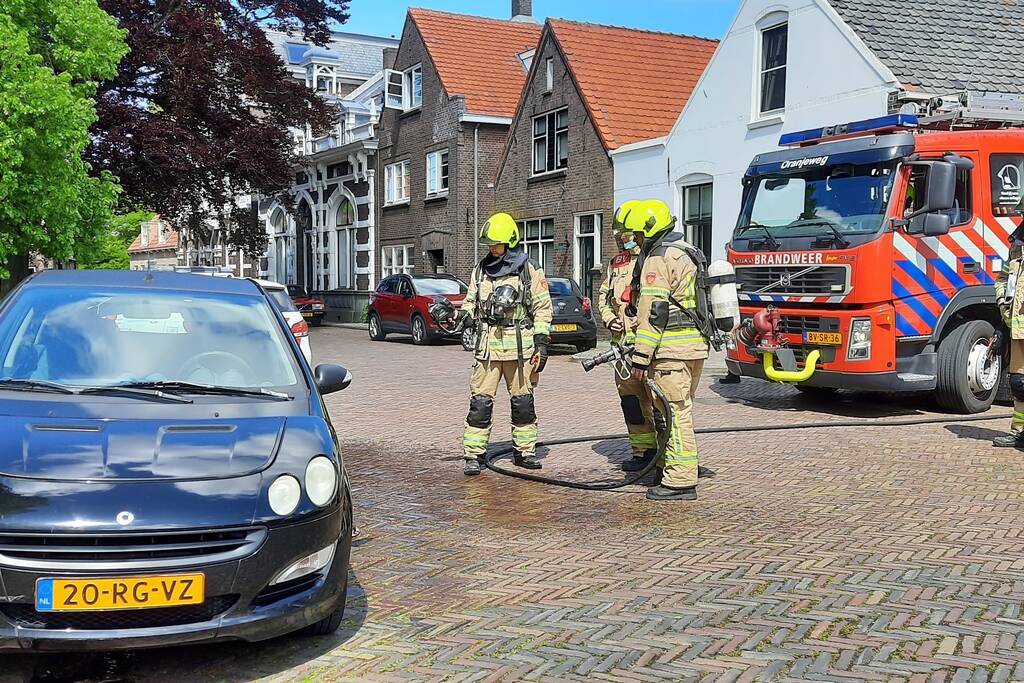 Remschijf auto vat vlam