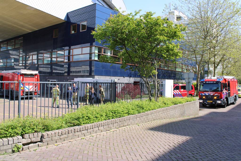 Brandweer doet onderzoek in pand Rijkswaterstaat