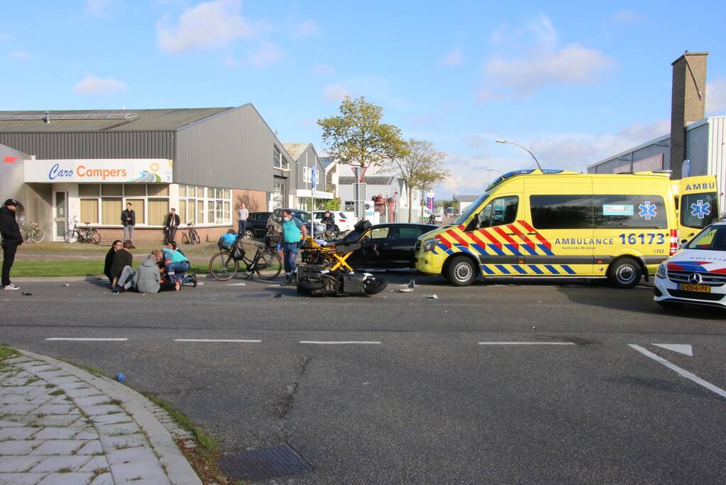 Persoon gewond bij ongeval met scooter