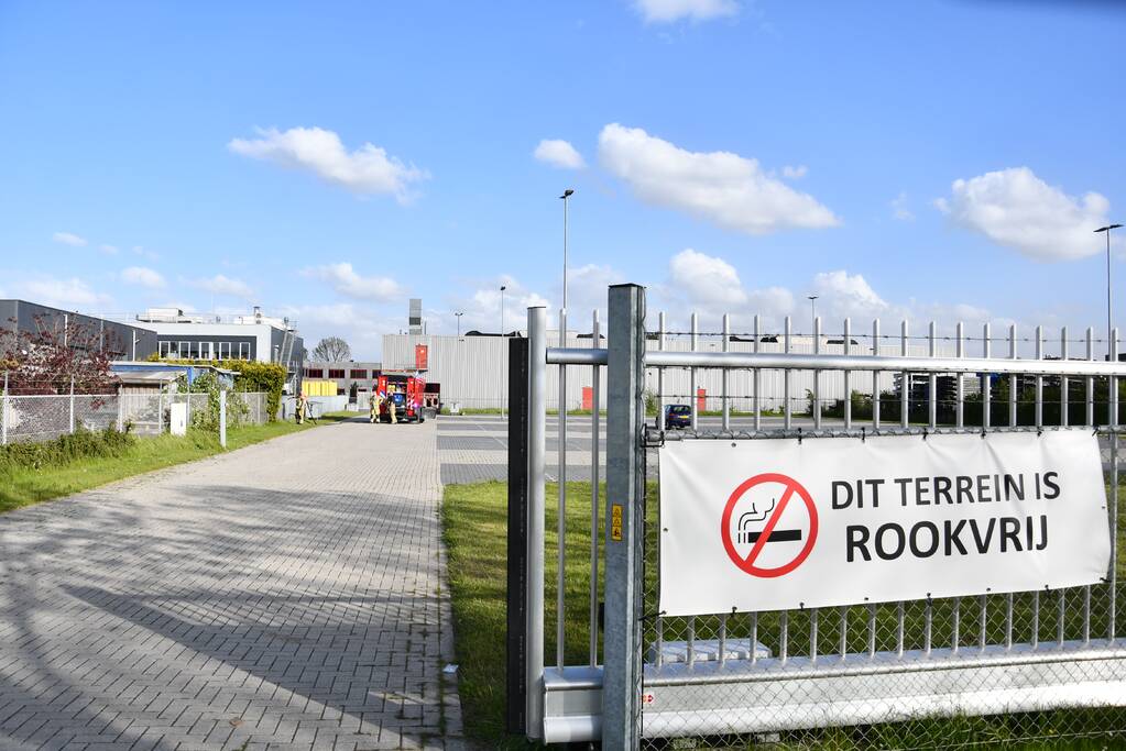 Bouwmateriaal in brand