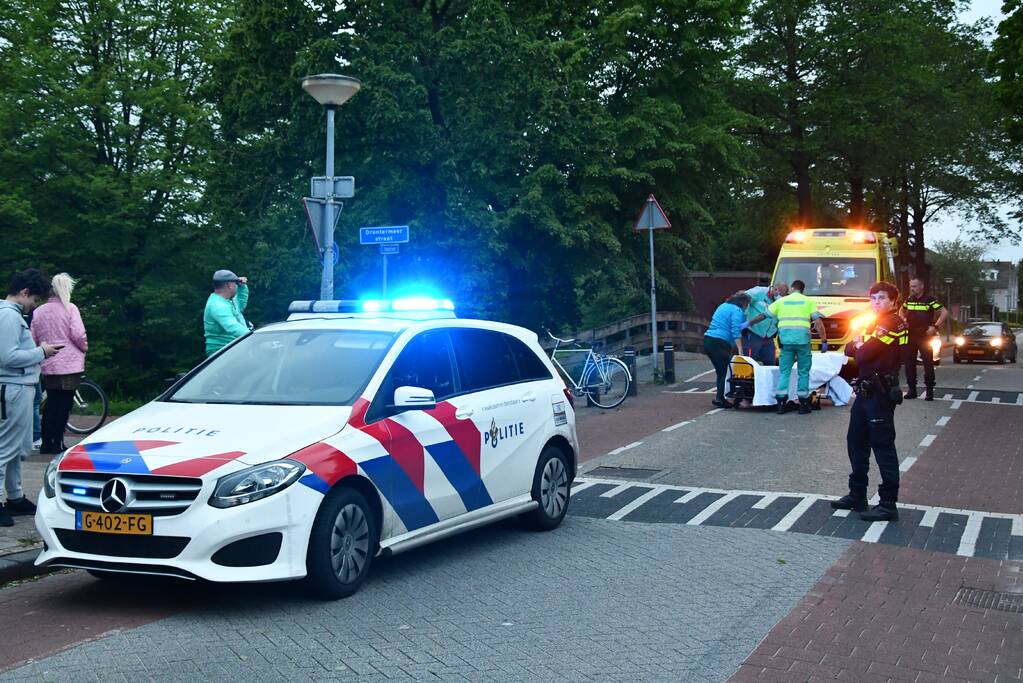Fietser gewond bij botsing met auto