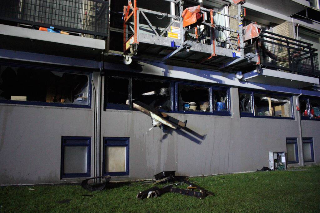 Veel rook bij brand in kelderbox