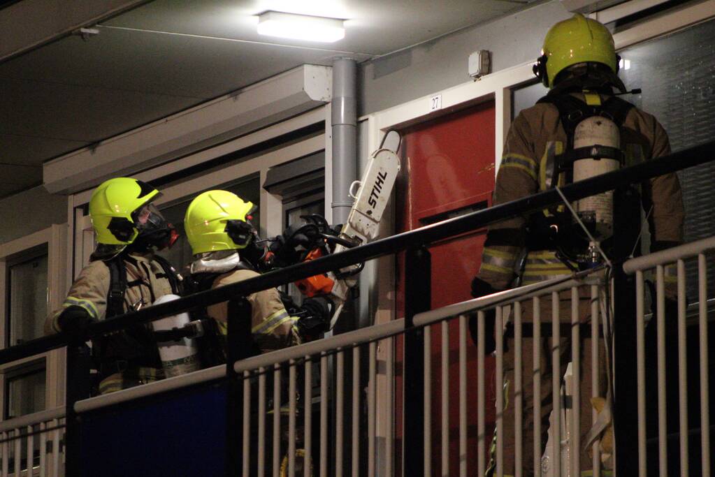 Veel rook bij brand in kelderbox