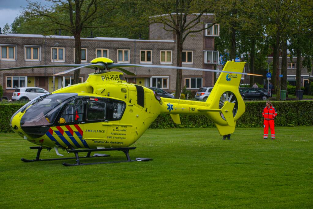 Traumahelikopter voor incident in woning