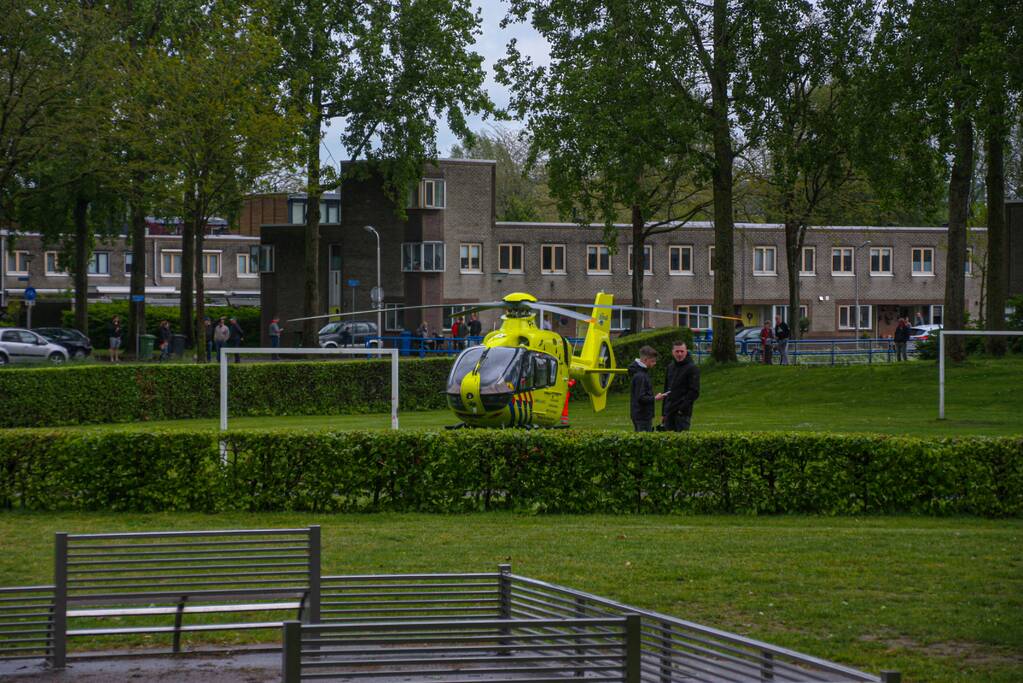 Traumahelikopter voor incident in woning