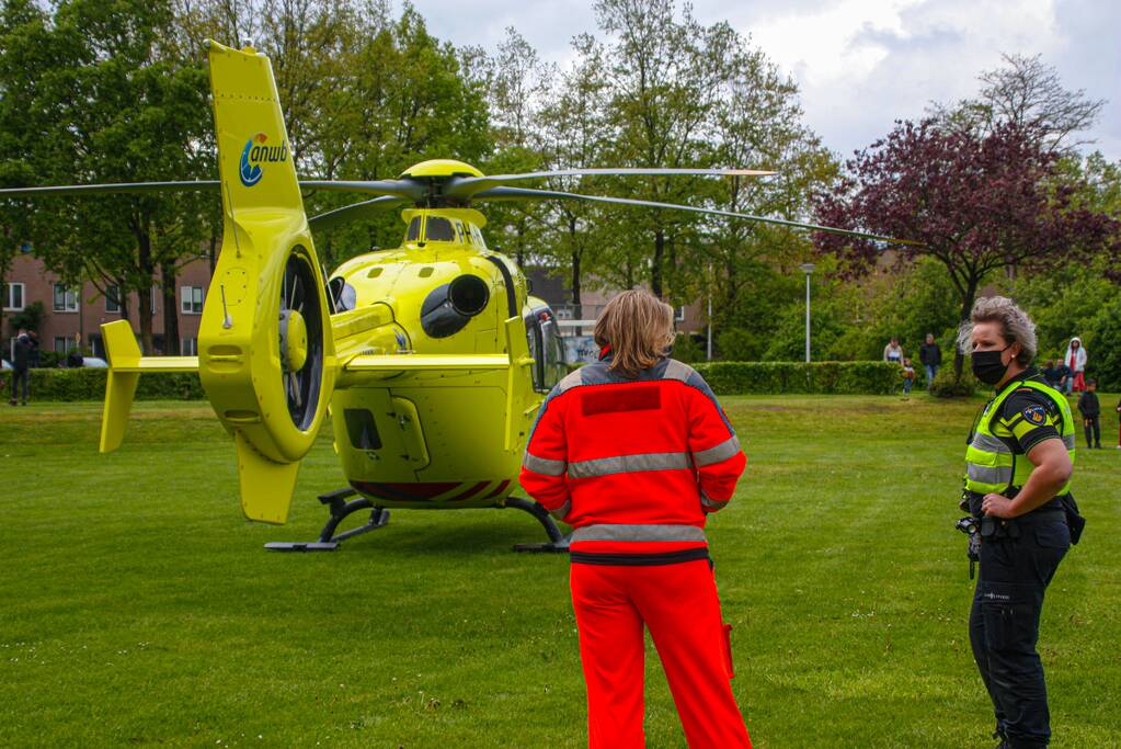 Traumahelikopter voor incident in woning