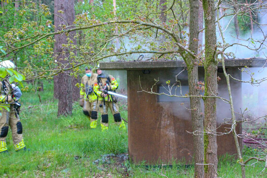 Brand in bunker op militaire vliegbasis