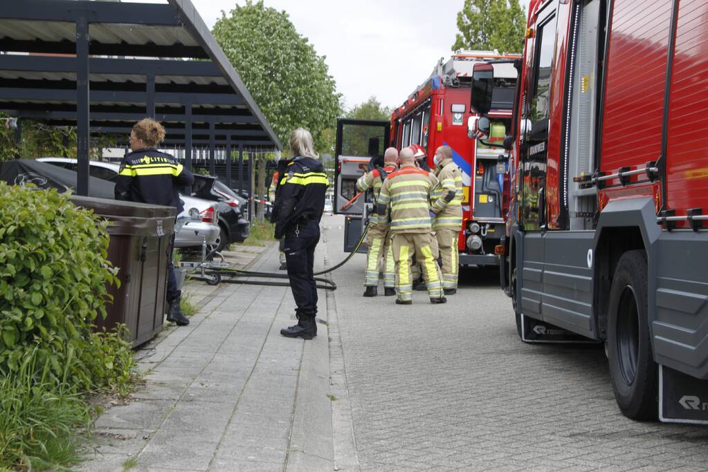 Inzet hulpdiensten bij woningbrand