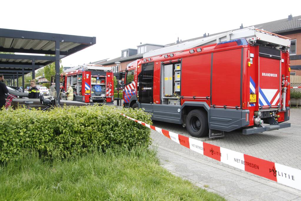 Inzet hulpdiensten bij woningbrand