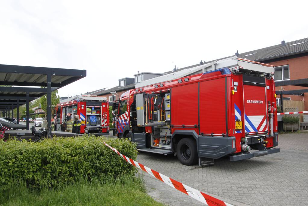 Inzet hulpdiensten bij woningbrand
