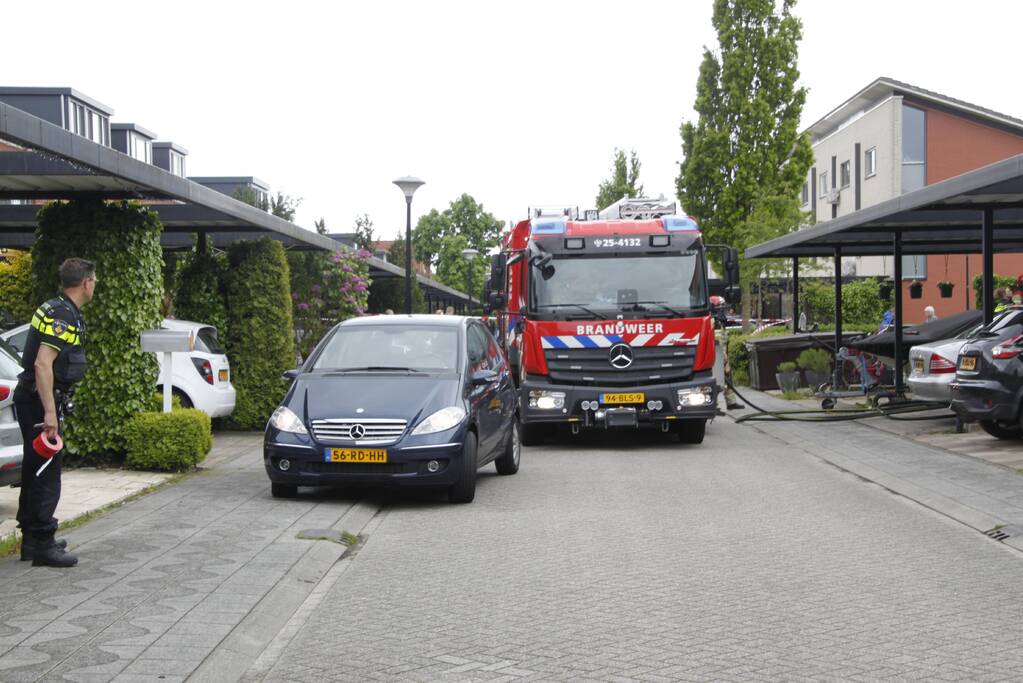 Inzet hulpdiensten bij woningbrand