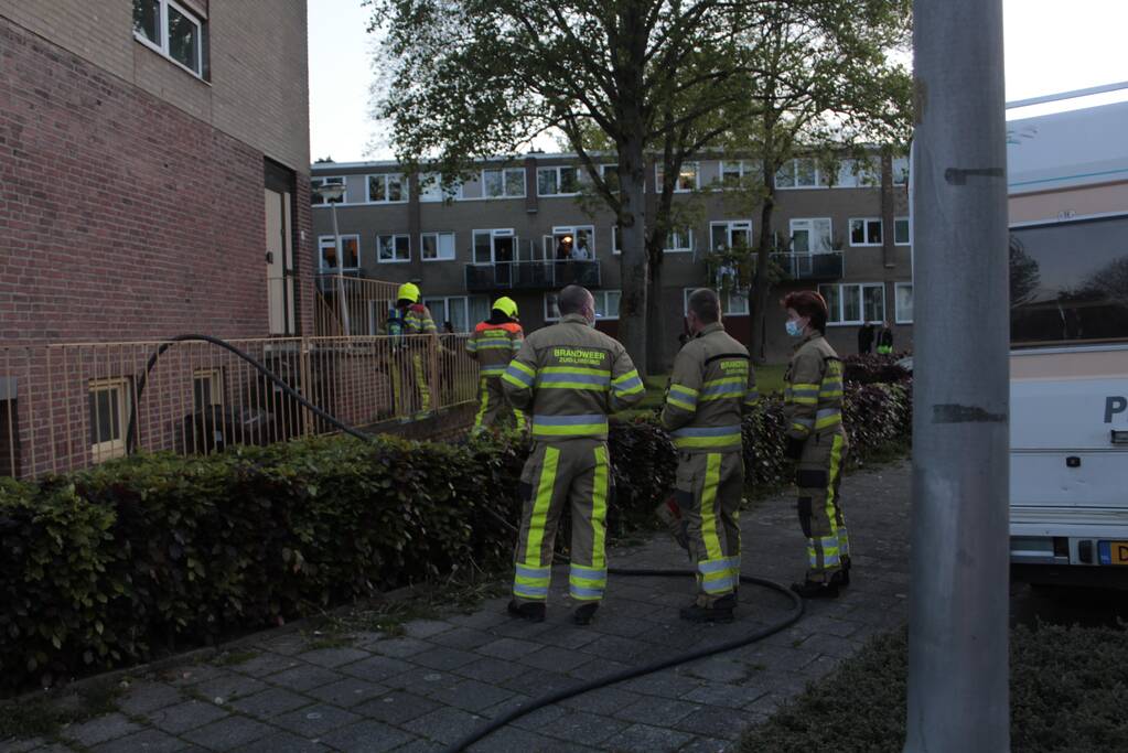 Brand in kelder van gebouw