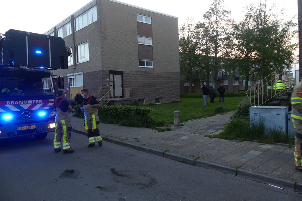 Brand in kelder van gebouw