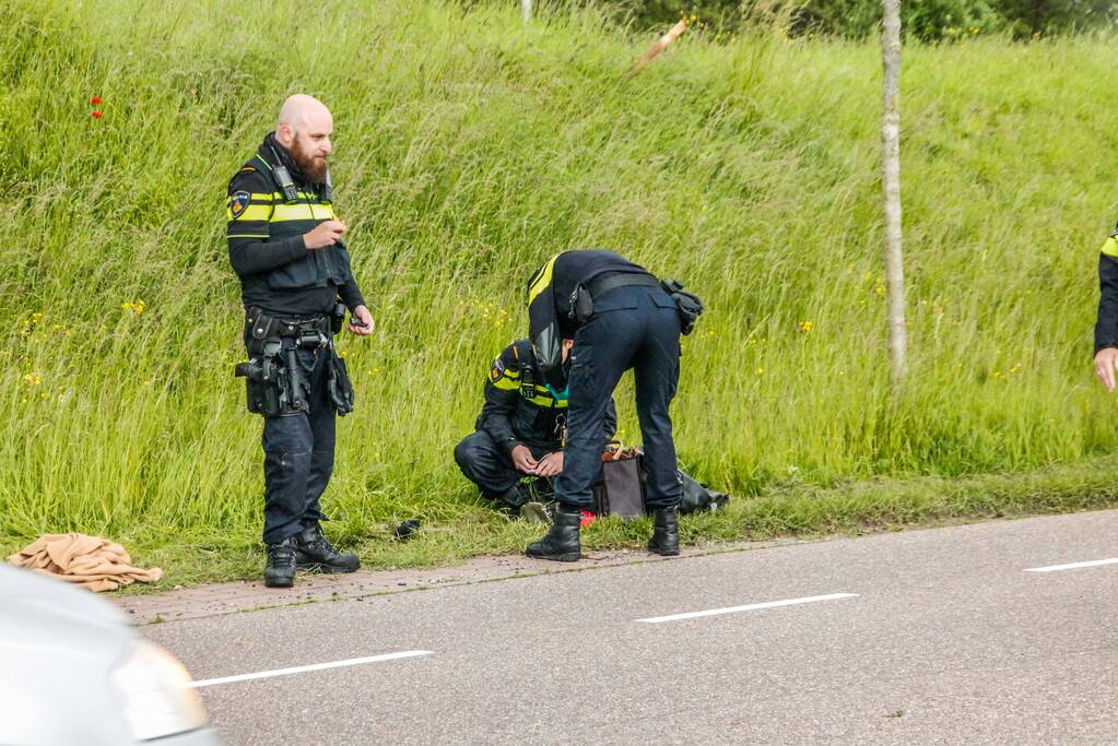 Traumahelikopter voor incident op straat