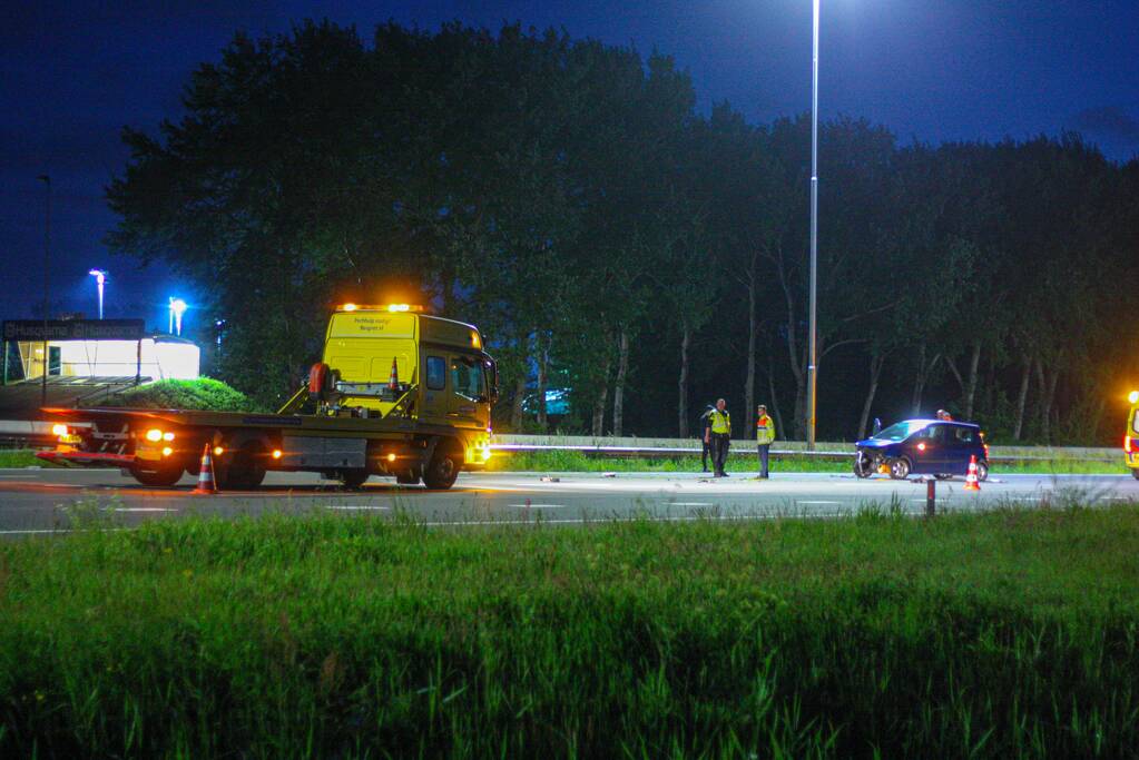Flinke schade na eenzijdige aanrijding op snelweg
