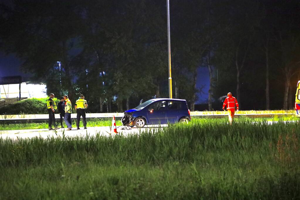 Flinke schade na eenzijdige aanrijding op snelweg