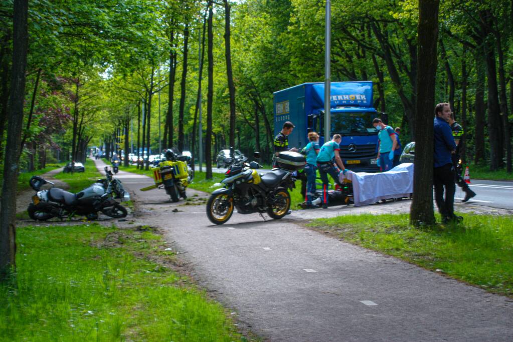 Ongeval tussen motorrijders