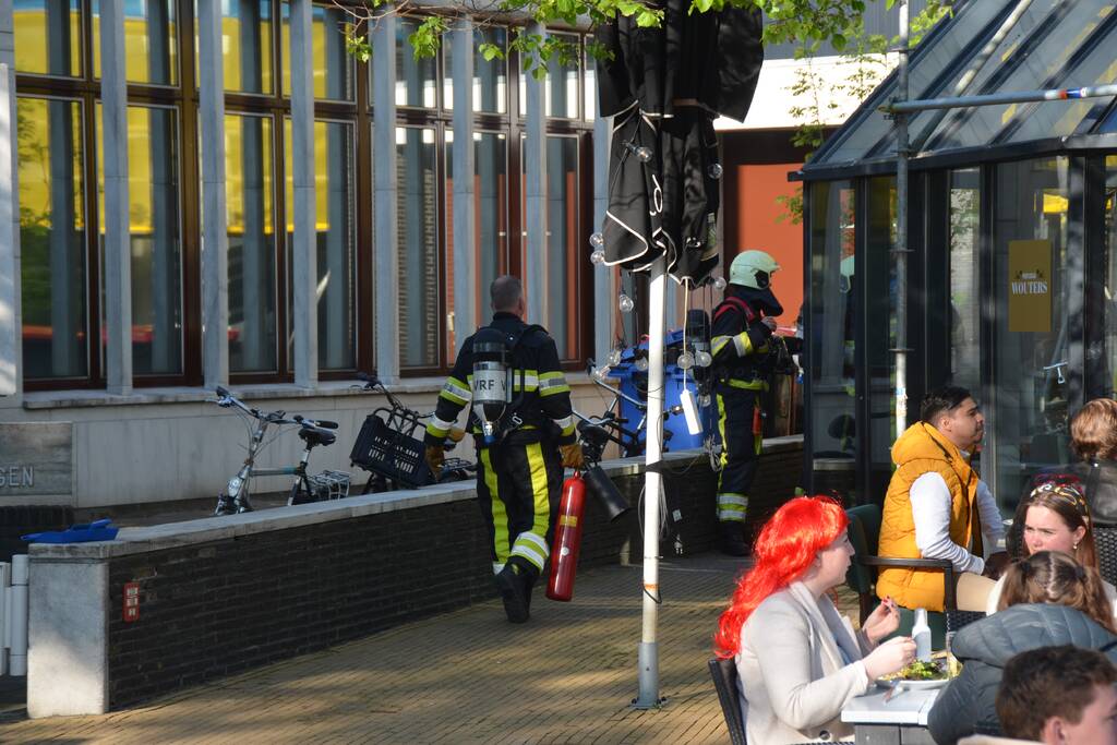 Brand in keuken van eetcafé