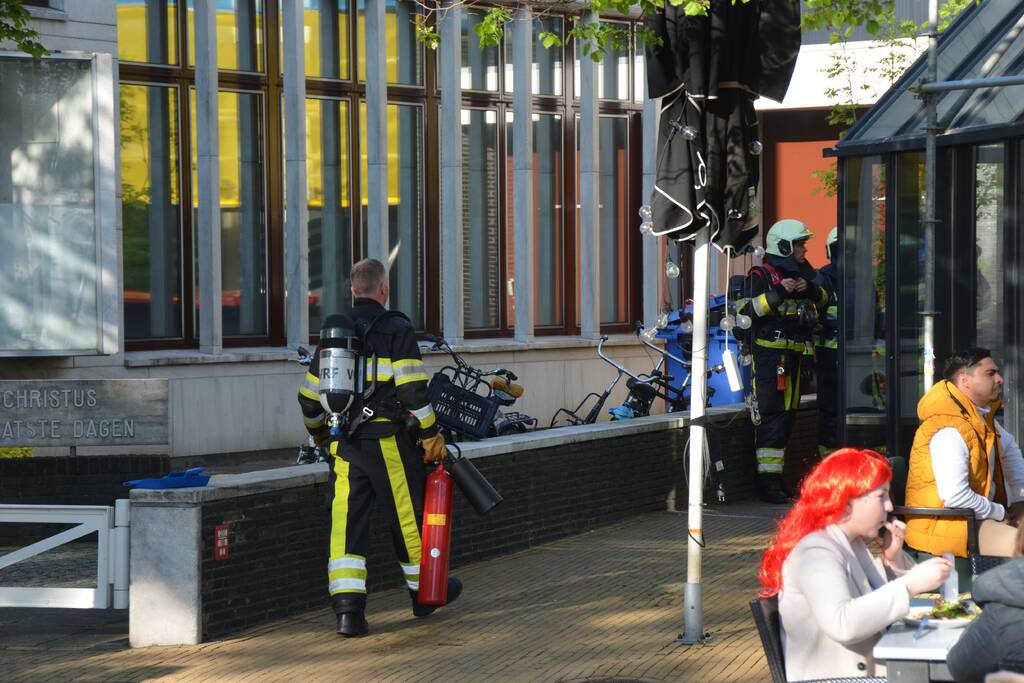 Brand in keuken van eetcafé