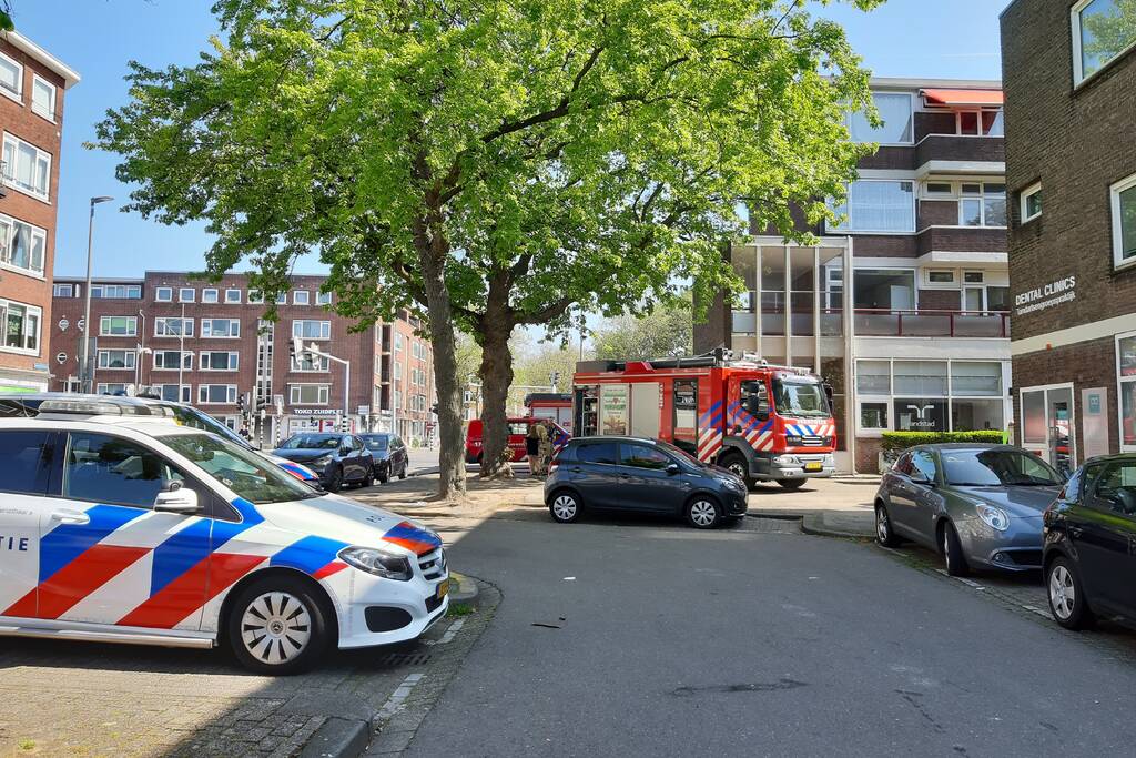 Brand in spoelkeuken van restaurant