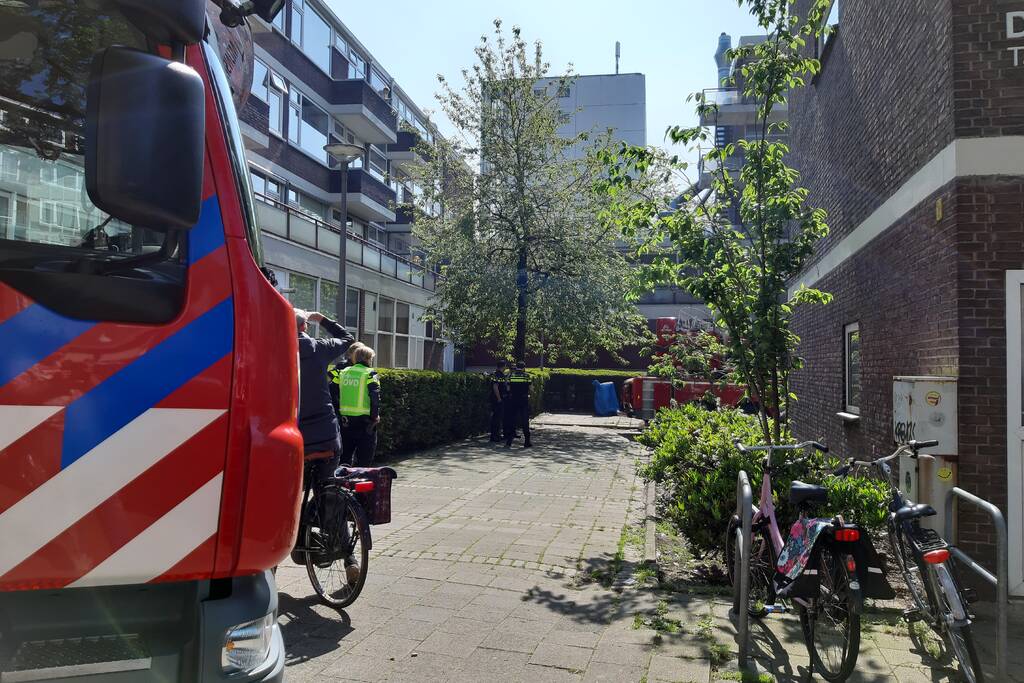 Brand in spoelkeuken van restaurant